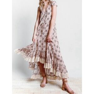 NIGHTCAP CLOTHING Moroccan Tile Luna High Low Maxi Dress Size Medium 💕